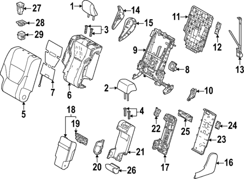 Second Row Seats for 2025 Lexus LX700h #0