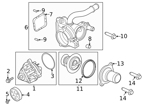 Water Pump & Related Components for 2021 Lincoln Corsair #0