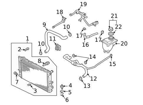 Radiator & Components for 1999 Audi A8 Quattro #0