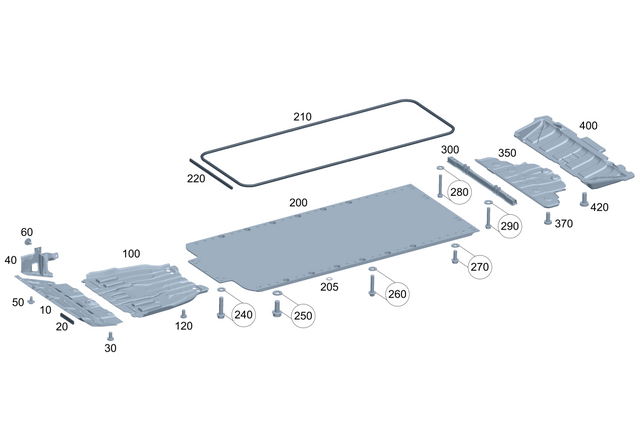 4655200500 - Engine Compartment Lining/Air Intake: Underride Guard for Mercedes-Benz: G580 Image image
