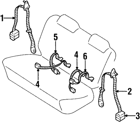 Seat Belt for 2001 Kia Sportage #2
