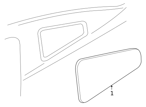 Glass & Hardware for 2007 Ford Mustang #1