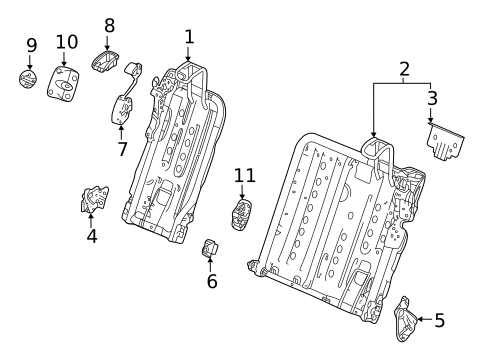 Rear Seat Components for 2019 Honda Civic #0