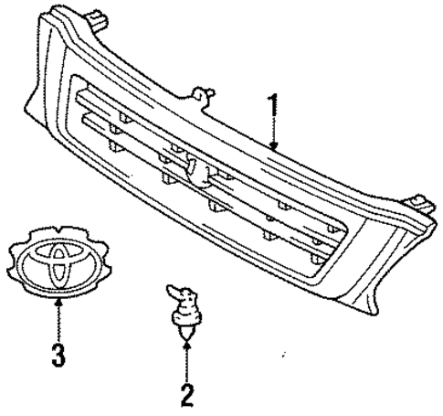 Grille & Components for 1997 Toyota Tercel #0