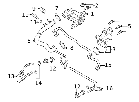 Water Pump for 2019 Volvo XC90 #0