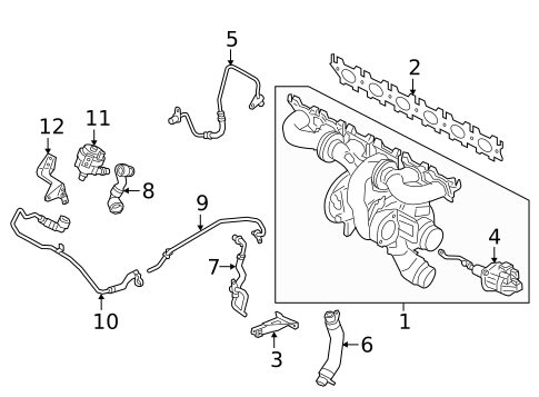 Turbocharger & Components for 2017 BMW 740i xDrive #0