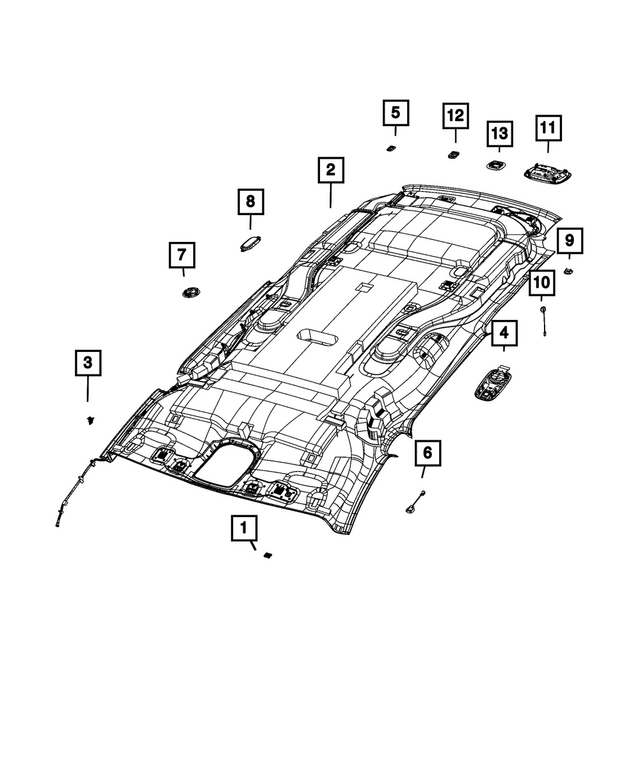 7AU45PD2AA - Interior Trim: Headliner for Mopar Image image