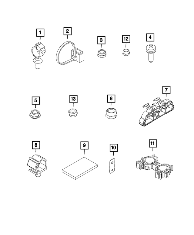 68132491AA - Electrical: Cable Clip for Mopar Image