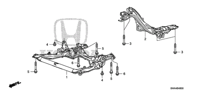 Front Sub Frame - Rear Beam for 2007 Honda CR-V #0