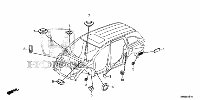 Grommet (FR.) for 2019 Honda Odyssey #0