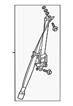 4818SZTA00ZB - : 2012 Honda CR-Z - Lap &amp; Shoulder Belt for Honda: CR-Z Image