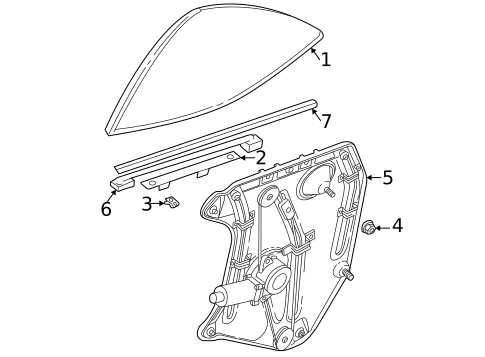 Quarter Window for 2001 Volvo C70 #0