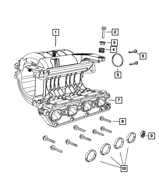 4892887AA - 1.4L Gas; Engine: Throttle Body To Intake Seal for Mopar Image