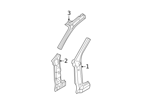 Hinge Pillar for 2007 Chevrolet Aveo5 #0