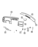 5HM59ZJ8AC - : Defroster Grille for Ram: Dakota Image