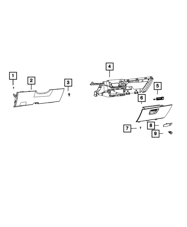 1JF19DX9AA - Interior Trim: Glovebox Door Latch for Mopar Image