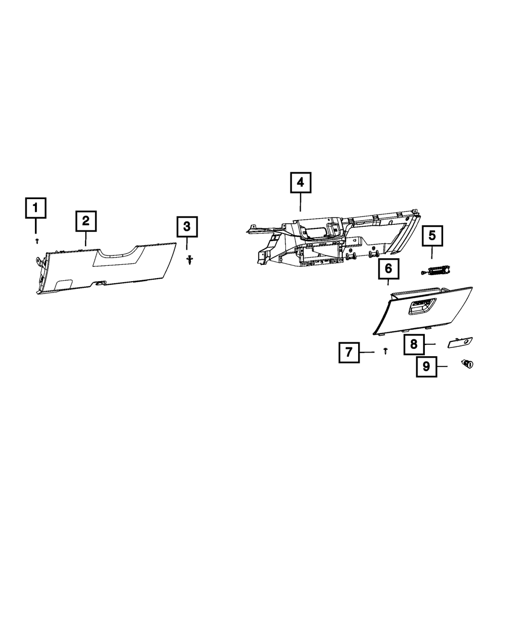 Glove Box Door Dampener - Mopar (68058437AA)