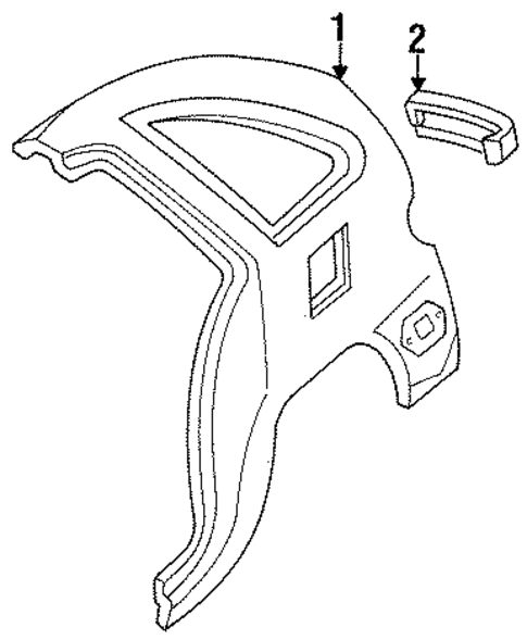 Quarter Panel for 1997 Ford Aspire #0