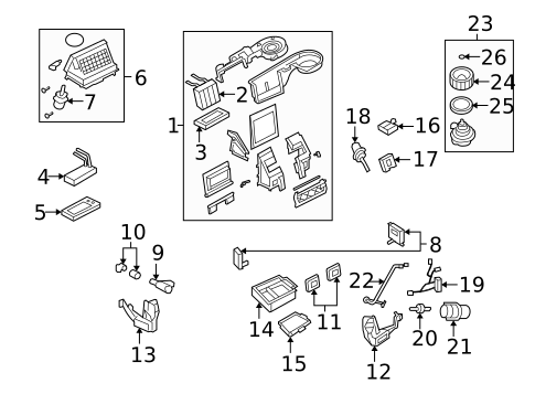 Evaporator & Heater Components for 2005 Ford Explorer #1