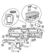 5264792AB - Air Conditioning &amp; Heater: Defroster Duct for Dodge: Neon Image