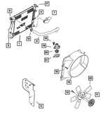 52028913AB - Cooling: Rad Grille Supt To A/c Seal for Dodge: Dakota, Durango Image
