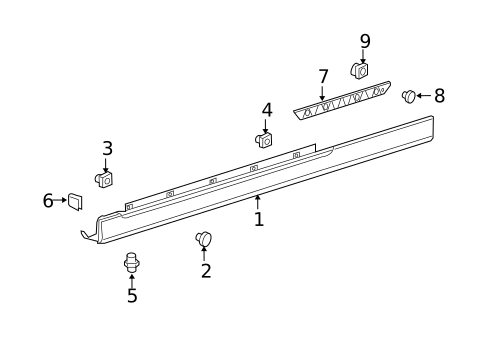 Exterior Trim - Pillars for 2008 Saab 9-3 #2