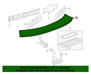 2024-2026 Chevrolet Equinox EV Spoiler 85756776 GM | GMPartsDirect.com