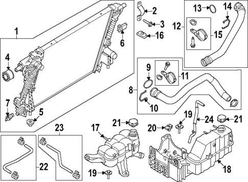 Radiator & Components for 2025 Ford F-350 Super Duty #0