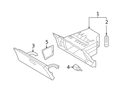 Glove Box for 2015 Nissan Rogue Select #0