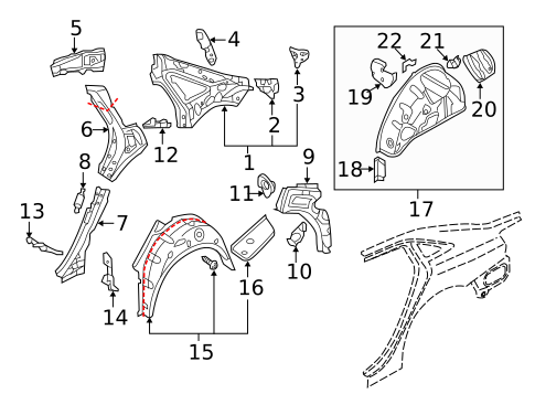Inner Structure for 2019 Audi A3 #1