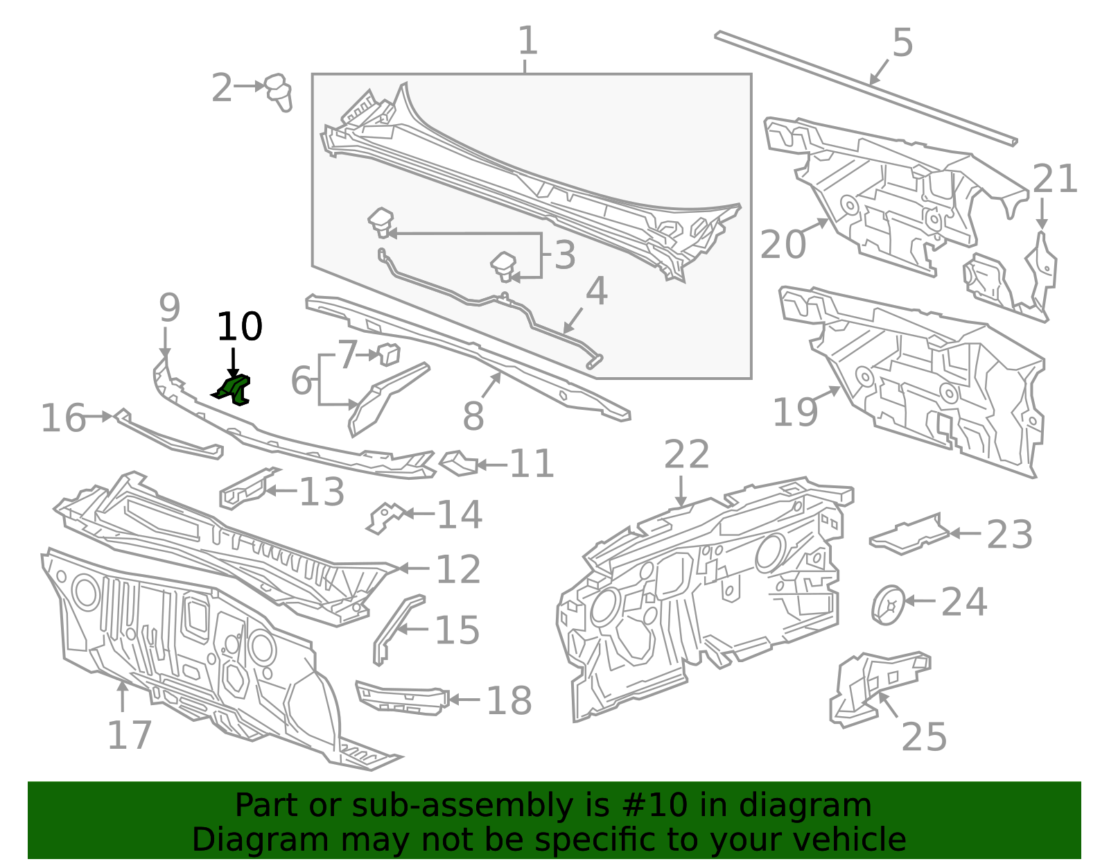 Plenium Bracket 23370890 - High-Quality Plenum Upper Panel Bracket for 2016-2025 GM ...