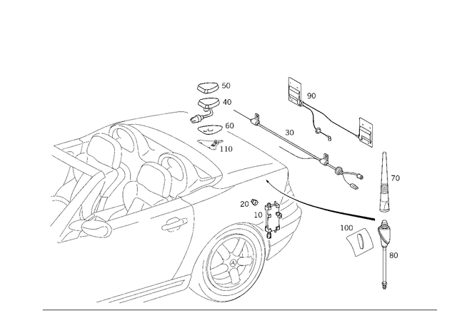 1708200089 - Electrical System: Amplifier for Mercedes-Benz Image image
