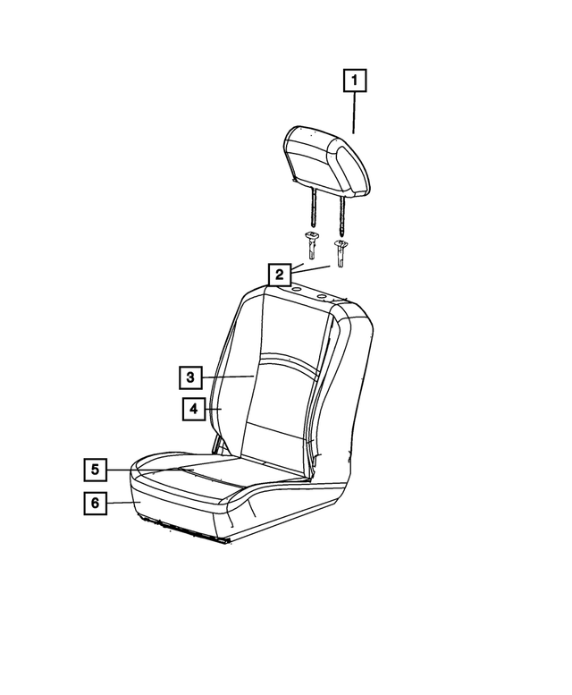 « 1RM11LA8AA – Interior Trim : Appui-tête Manchon, Non-verrouillable pour Mopar Image »