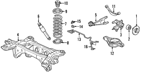 Rear Suspension for 2007 Mazda 6 #2