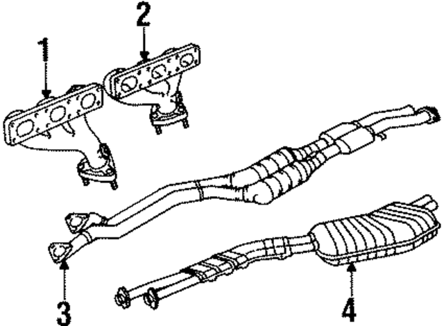 18301744162 - Exhaust: Converter &amp; Pipe for BMW Image