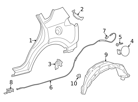 Fuel Door for 2017 Toyota RAV4 #0