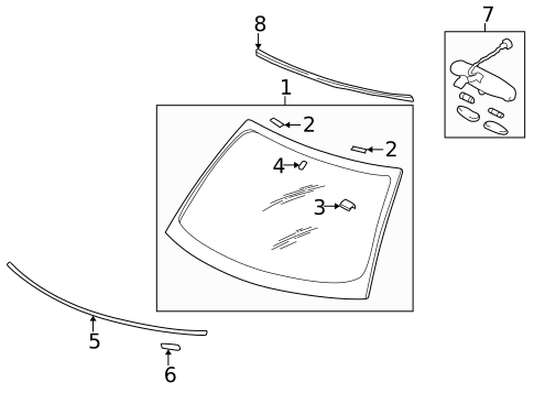 Reveal Moldings for 2003 Chrysler Sebring #2