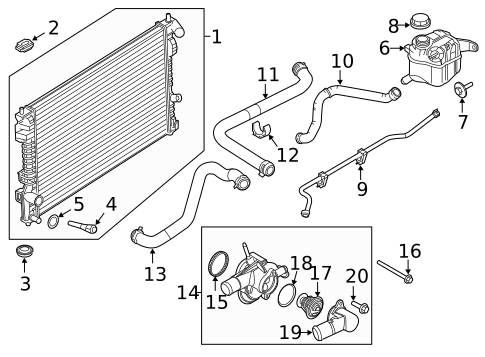Thermostat & Housing for 2012 Ford Explorer #0
