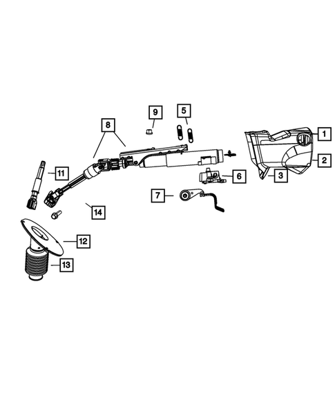 Steering Column and Intermediate Shaft for 2010 Dodge Grand Caravan #0