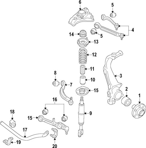Front Suspension for 2017 Audi SQ5 #0
