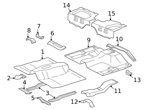 Floor - Cab for 1995 Toyota Tacoma #0