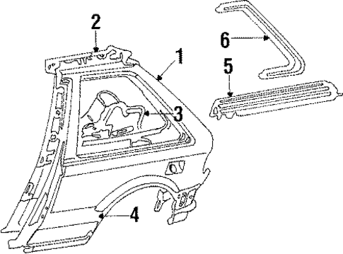 Outer Components for 1987 Mazda 323 #0