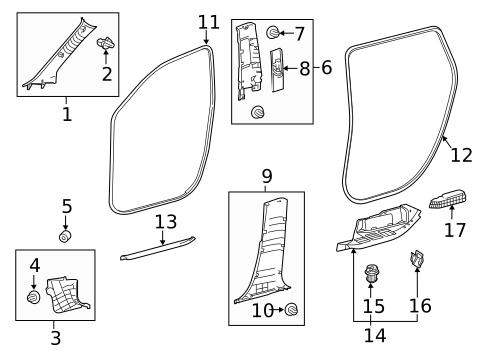 Interior Trim - Pillars for 2022 Toyota Highlander #0
