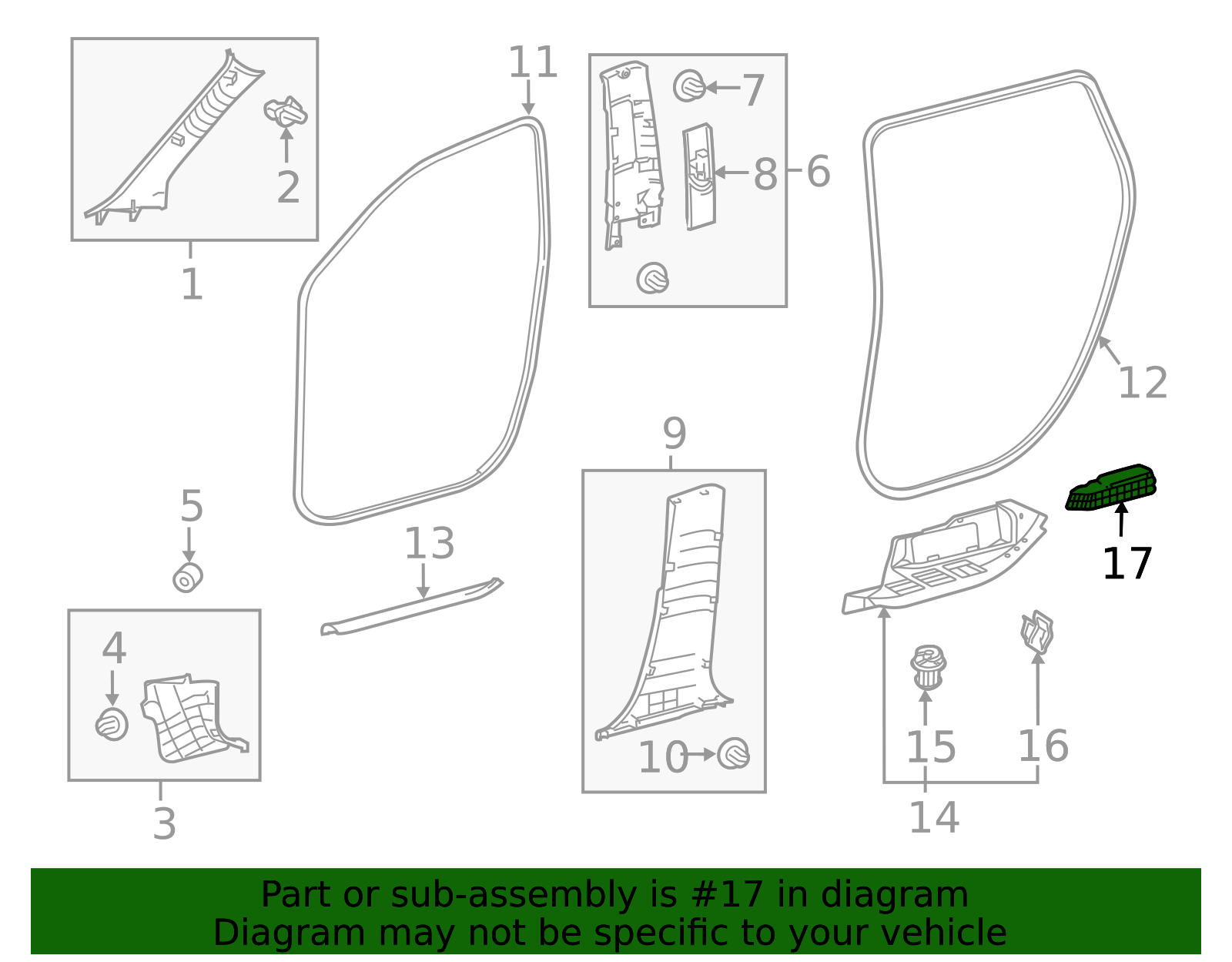 67926 Short Code 2020-2025 Toyota Highlander Door Trim Sill Plate Insert 67926-0E040-C0 ...