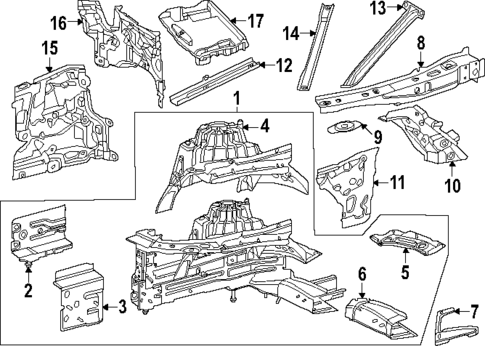 Structural Components & Rails for 2025 Mercedes-Benz GLC43 AMG #1