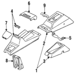 77700SB6980ZE - Body: Console for Honda: Civic Image