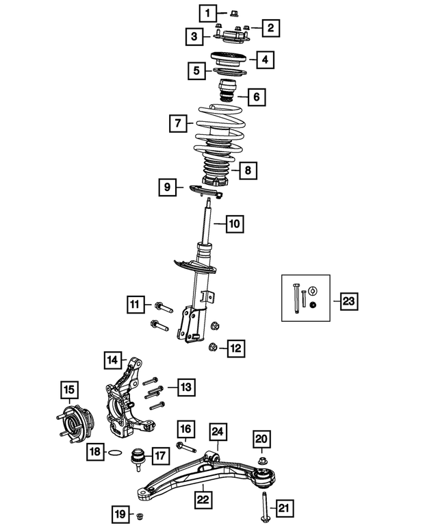 5272733AF - Front Suspension: Front Coil Spring for Mopar Image image