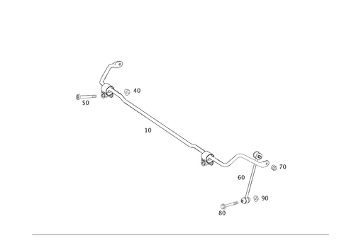 Rear Torsion Bar for 2014 Mercedes-Benz E400 #0