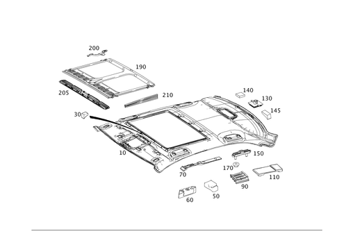 Roof Lining/Headlining for 2013 Mercedes-Benz C 250 #0