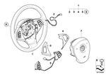 32303455482 - Steering: Leather Steering Wheel, Multifunction for BMW Image